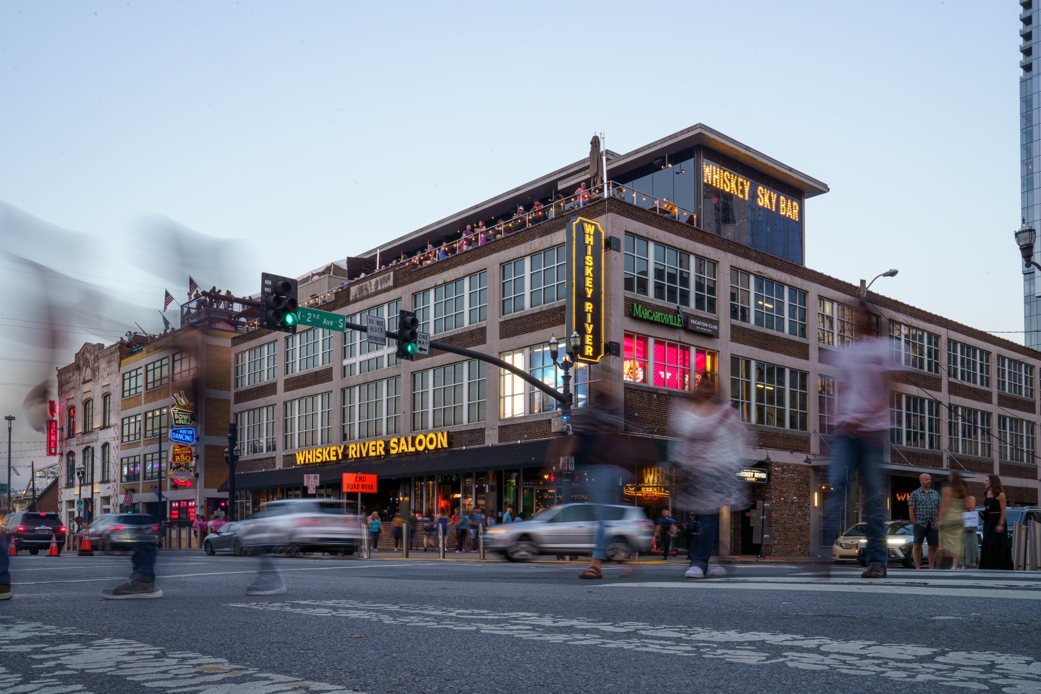 View of Whiskey River Saloon from street