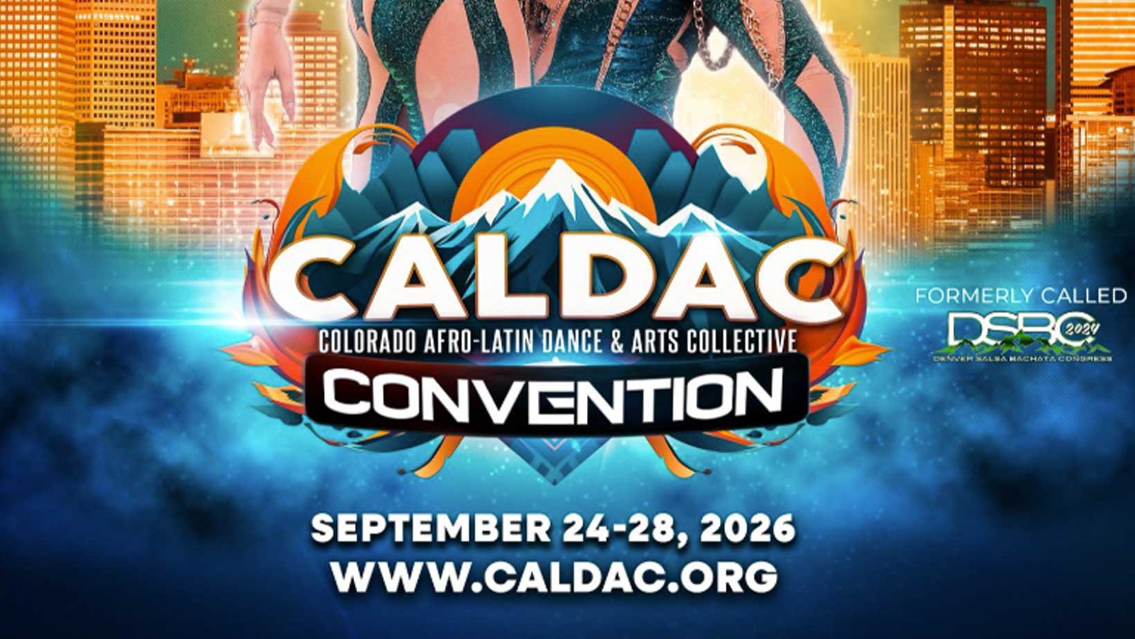 CALDAC Convention logo with denver in the background
